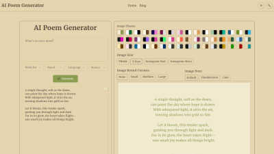 AI Poem Generator - AI tool for Content Creation