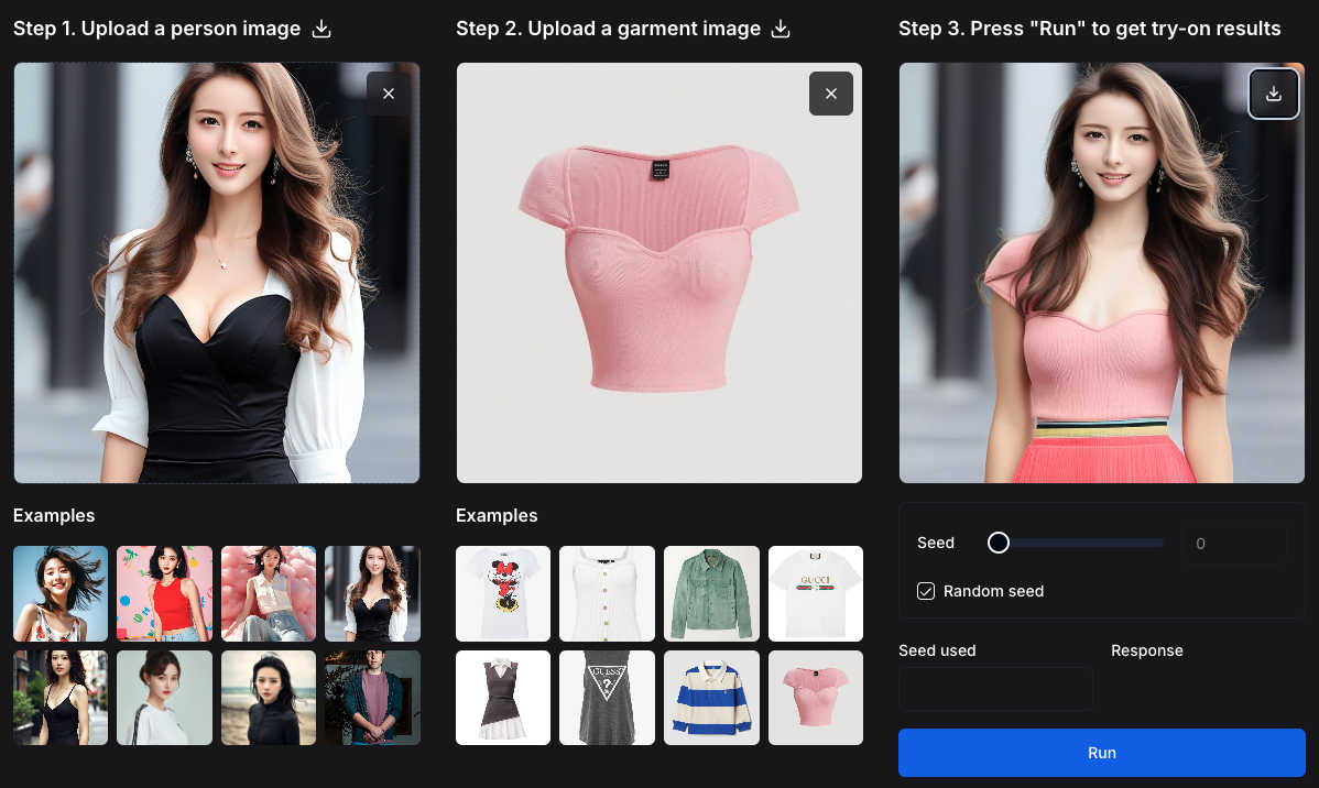 AI Video/Image Generator application interface and features