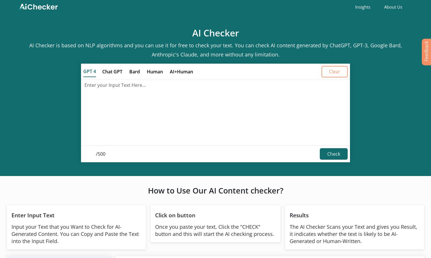 AI Checker Website