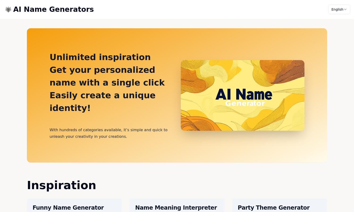 AI The Name Website