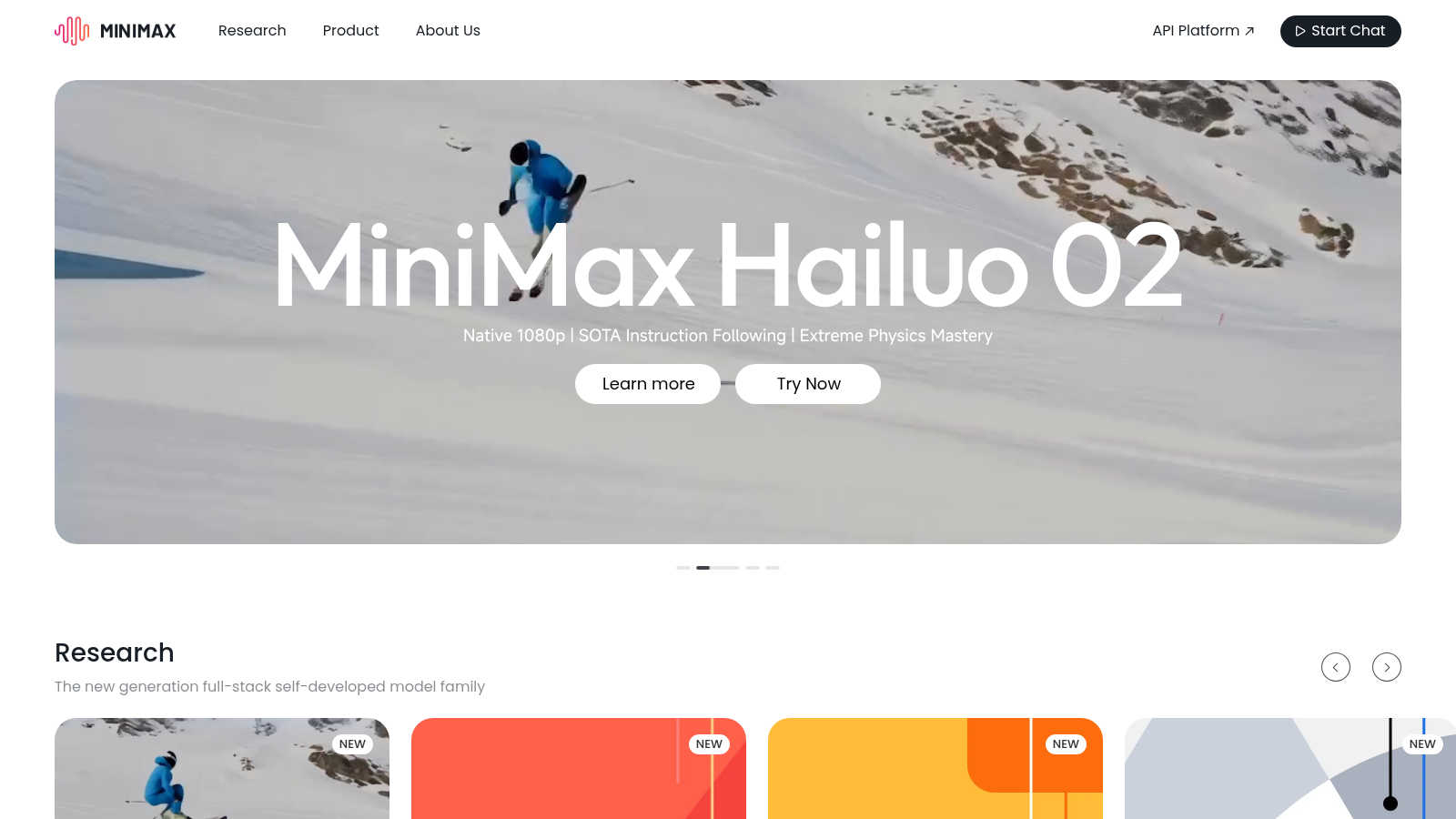 MiniMax AI application interface and features