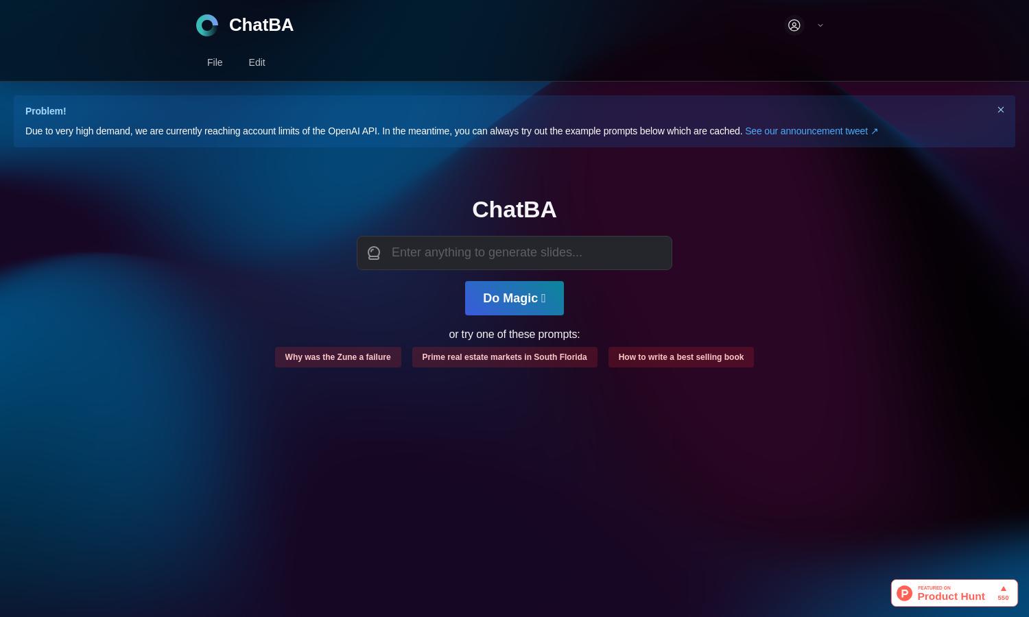 ChatBA Website