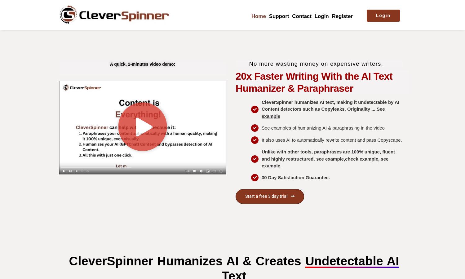 CleverSpinner Website