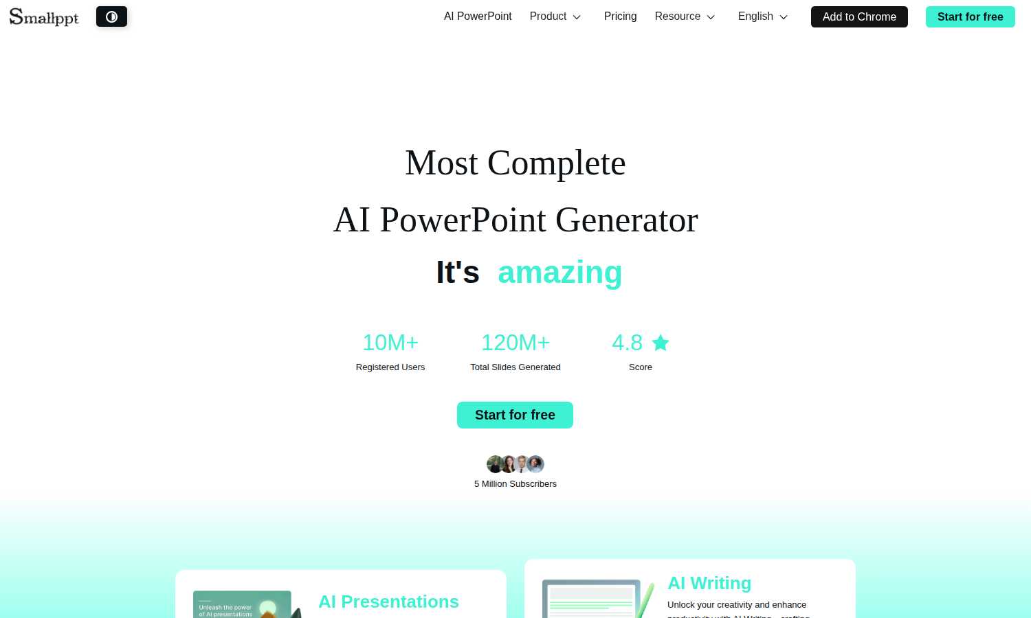 Smallppt application interface and features