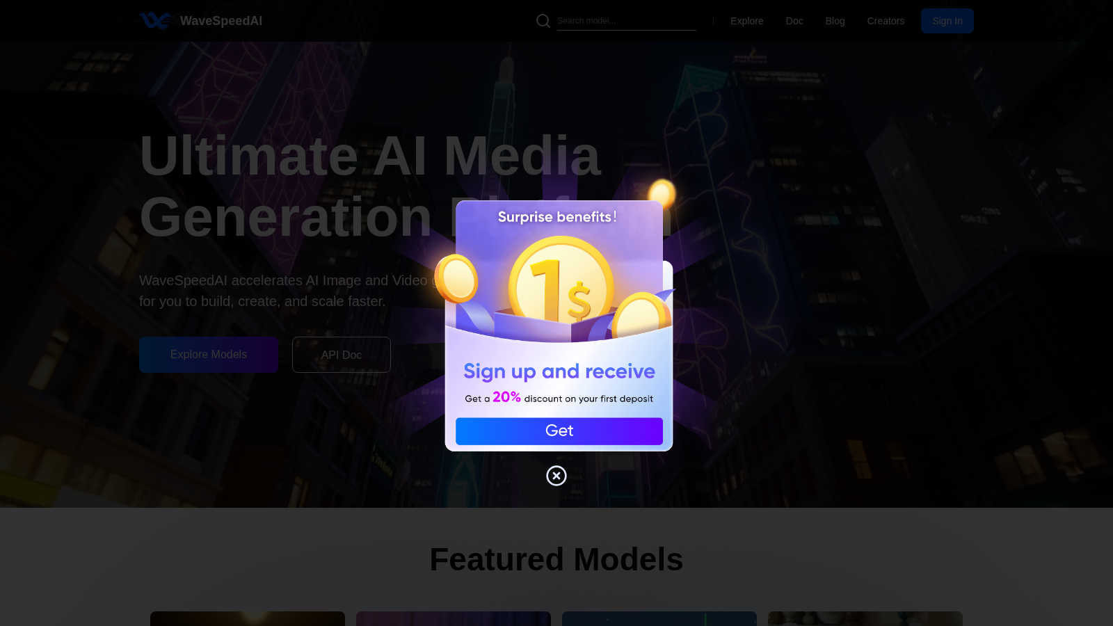 WaveSpeedAI application interface and features