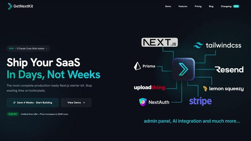 GetNextKit application interface and features