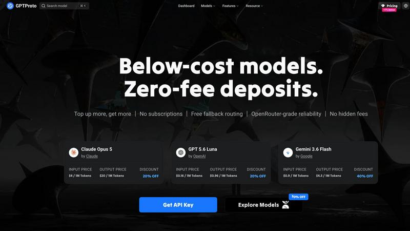 GPT Proto application interface and features