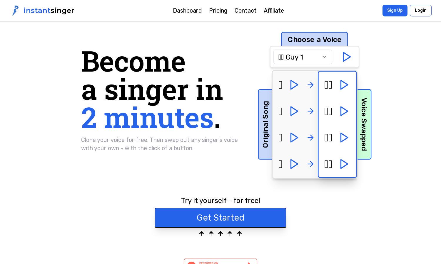 Instant Singer Website