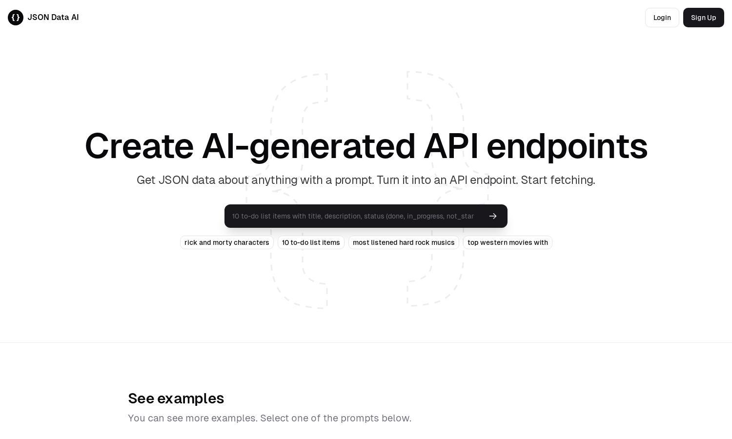 JSON Data AI Website