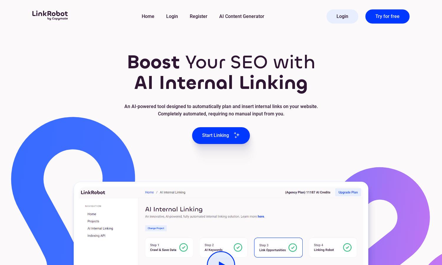 LinkRobot Website