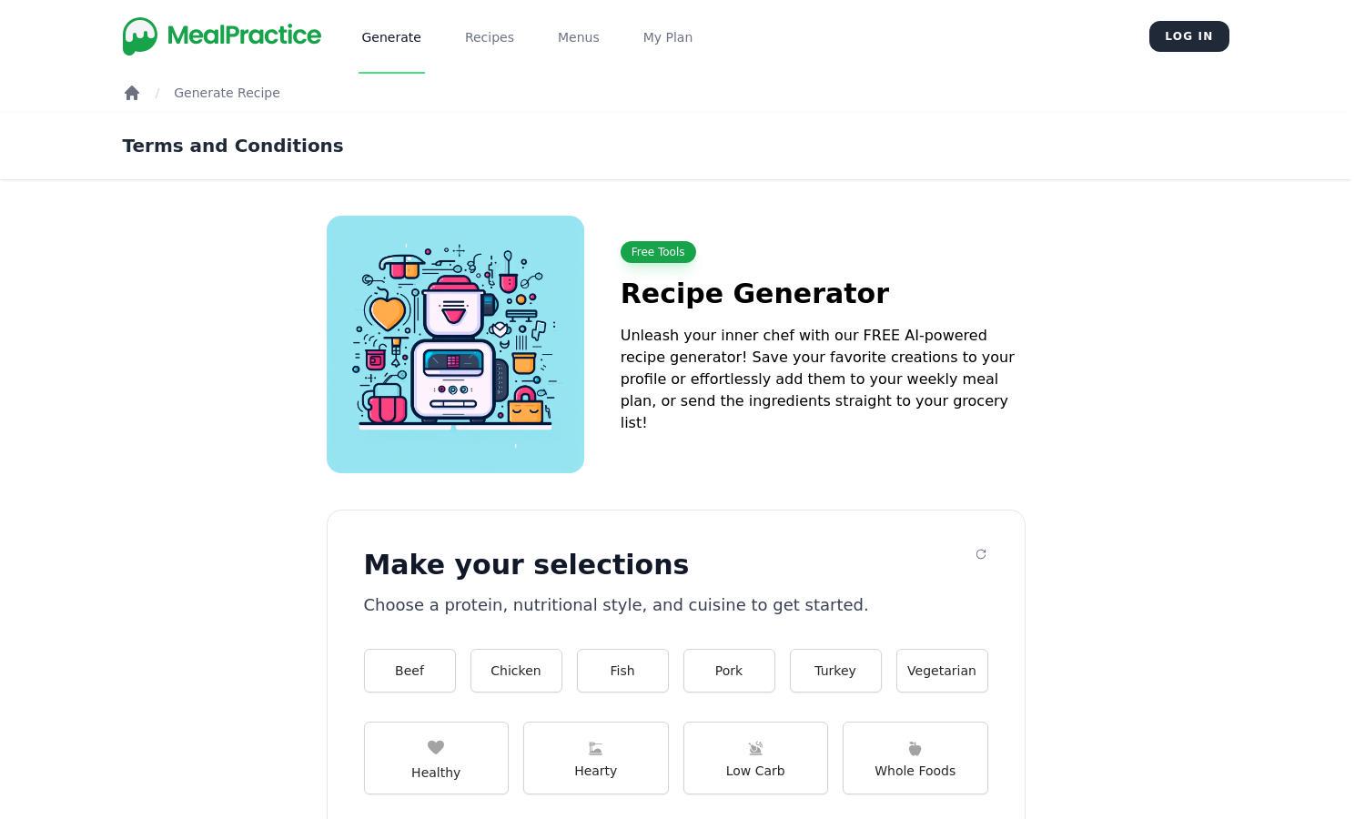 MealPractice Website