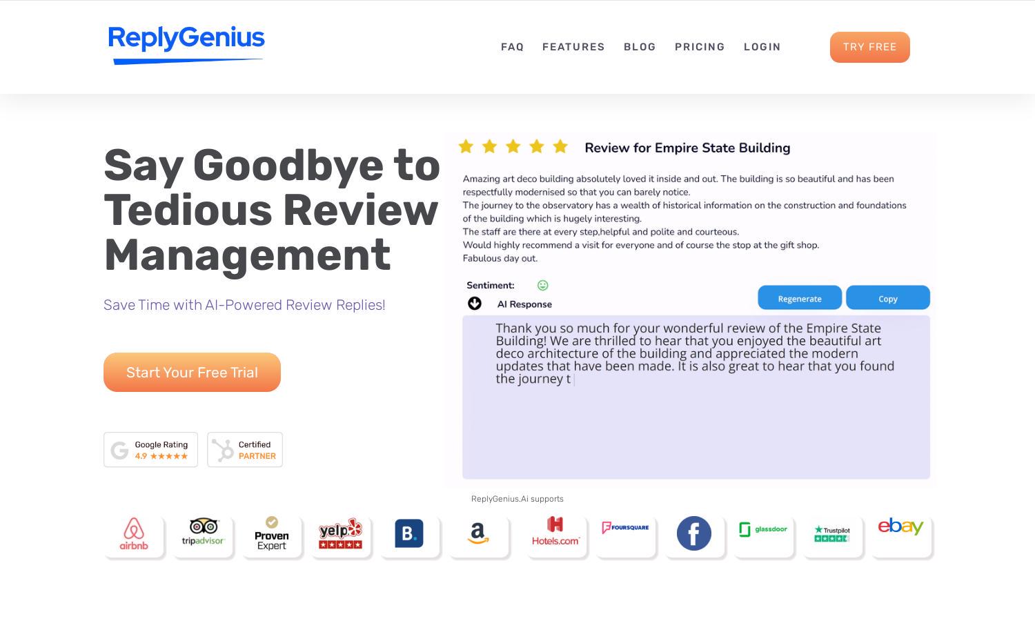 Reply Genius Website