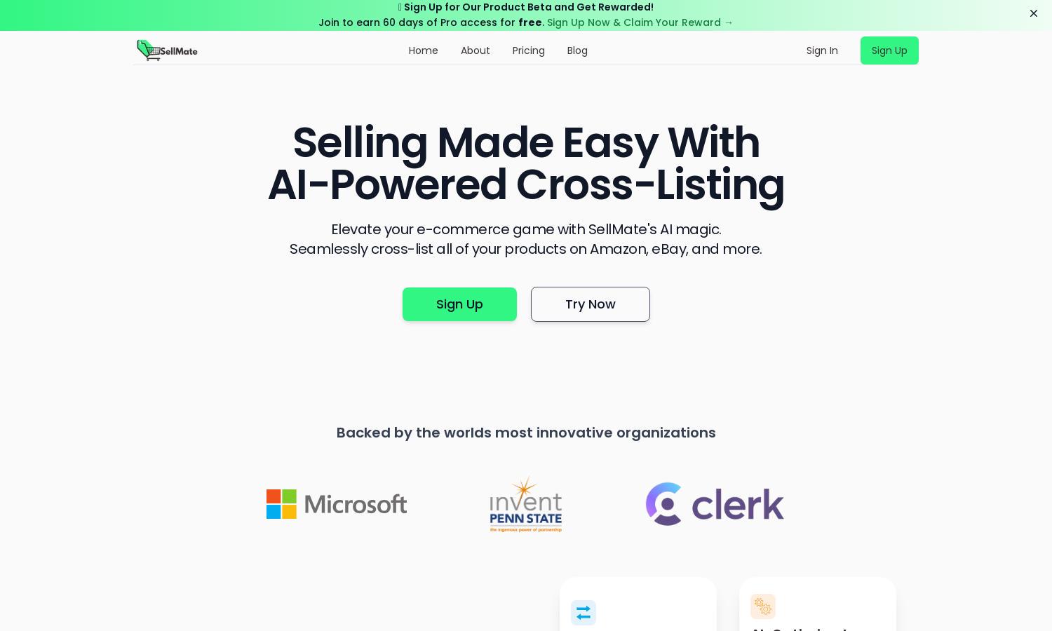 SellMate AI Website