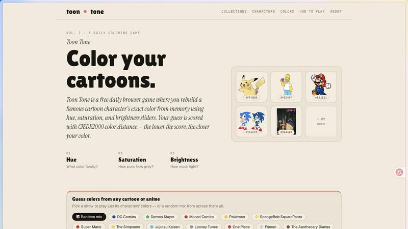 Toon Tone Fun application interface and features