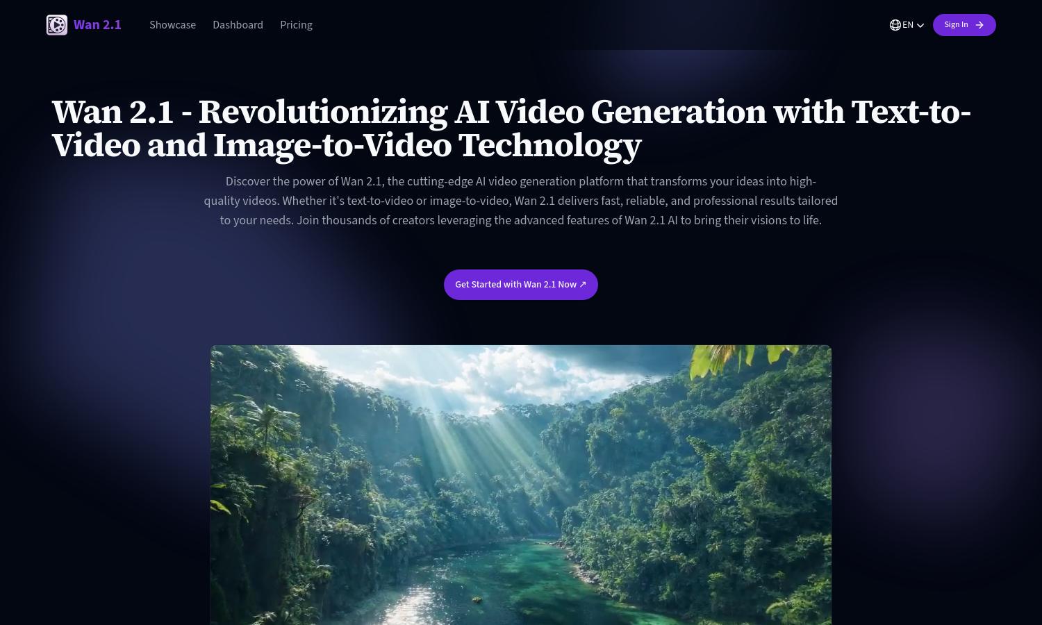 Wan 2.1 Website